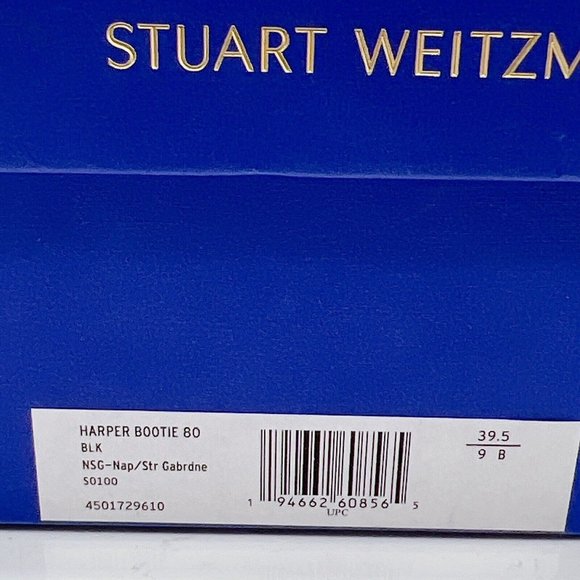 Stuart Weitzman Harper 80 Womens Pointed Toe Heeled Bootie Black Leather US 9 B - Picture 10 of 10